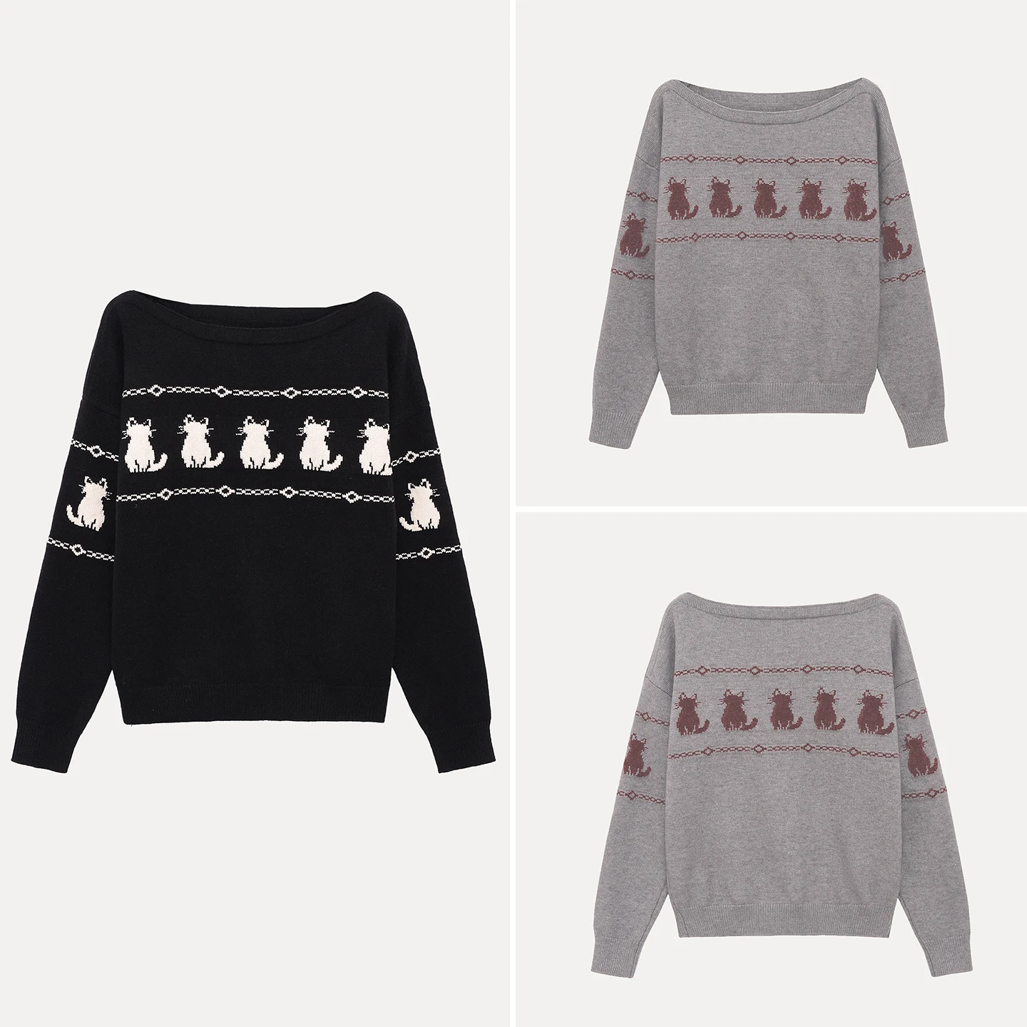 

Модный вязаный свитер с узором и одним открытым плечом, женский, зимний, новинка, Zadata, свободный крой, длинный рукав