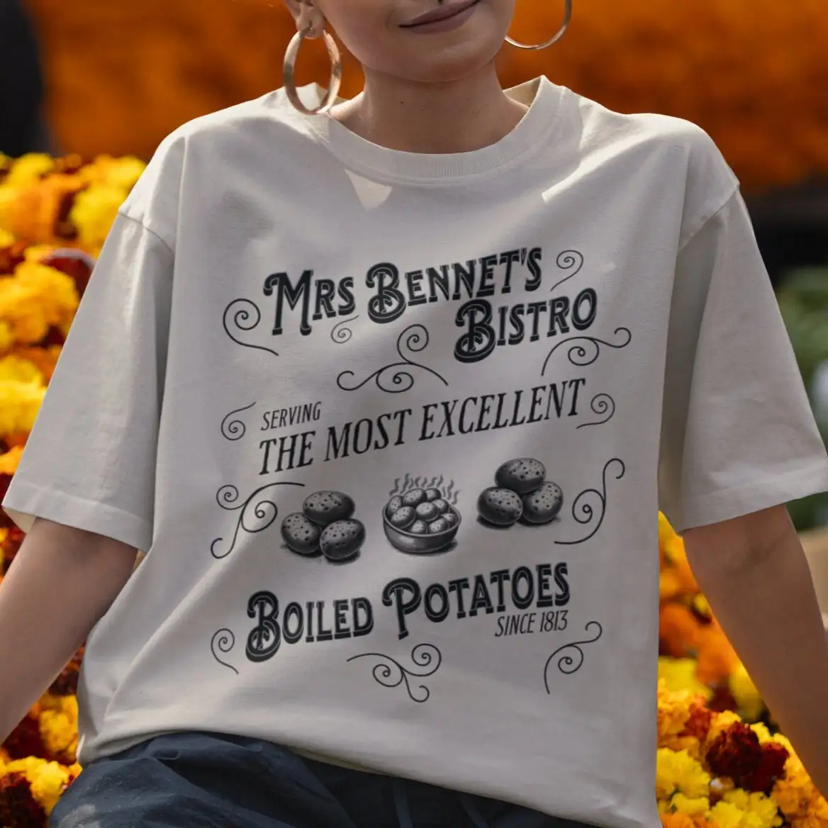 What Excellent Boiled Potatoes T Shirt Pride And Prejudice Jane Austen S Light Academia Clothing Bookish Dark