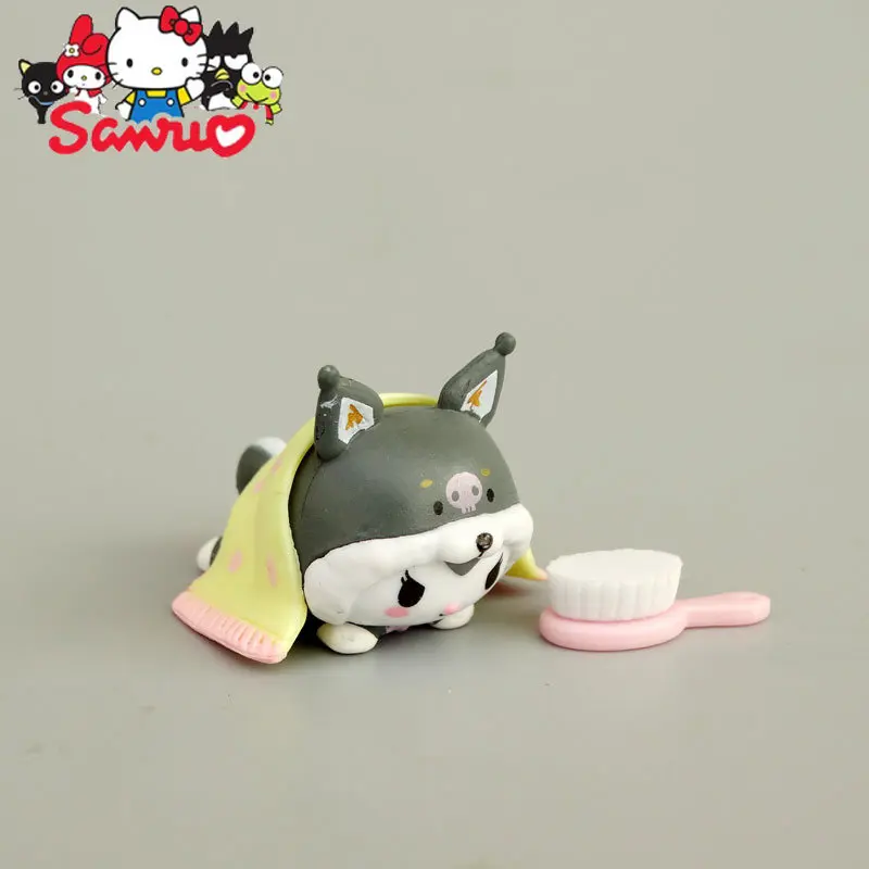 MINISO Melody Kuromi Pochacco DIY Patch Material Figura, Drag Shiba Inu Puppy Series Ornamento, Desktop Doll, Periféricos Brinquedos, Presentes