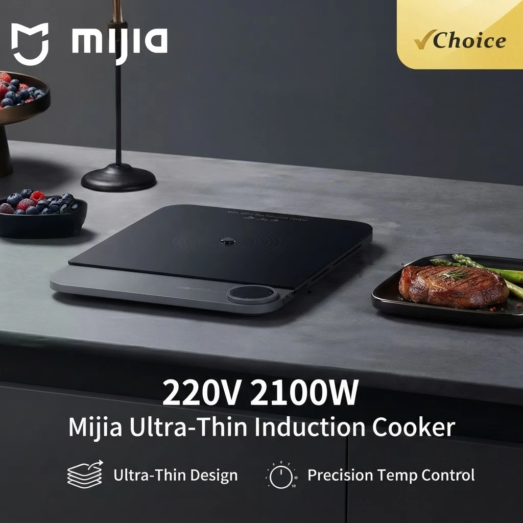Xiaomi Mijia Smart Ultra-thin Induction Cooker APP control 99 levels of firepower 2100W high power 23mm slim body easy to store