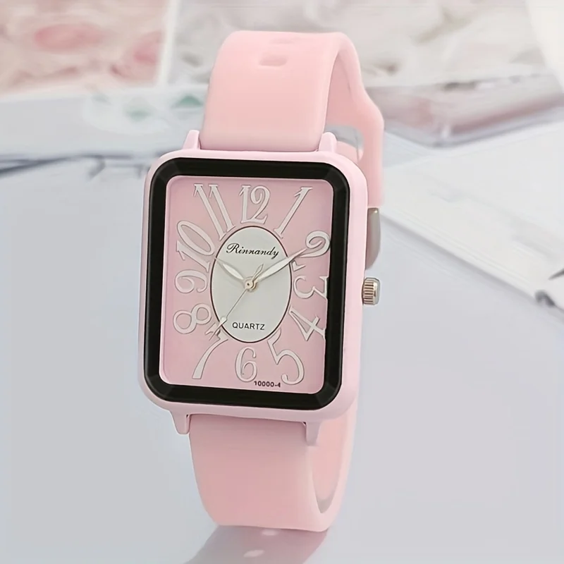 أزياء مستطيل الهاتفي النساء الساعات عارضة سيليكون حزام السيدات كوارتز ساعة اليد للطلاب Reloj Mujer