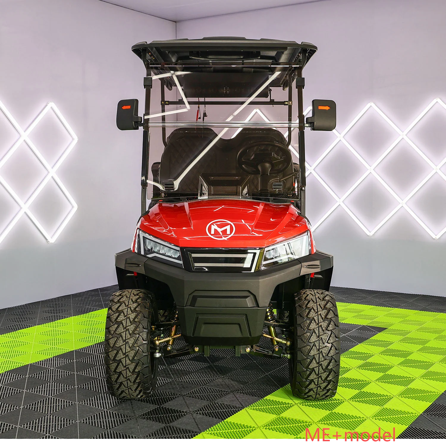 Wholesale China Color Logo Custom Club 4 Seats Car Electric and Gaso Golf Carts Electric Powered Red 2+2 Seats for Sale