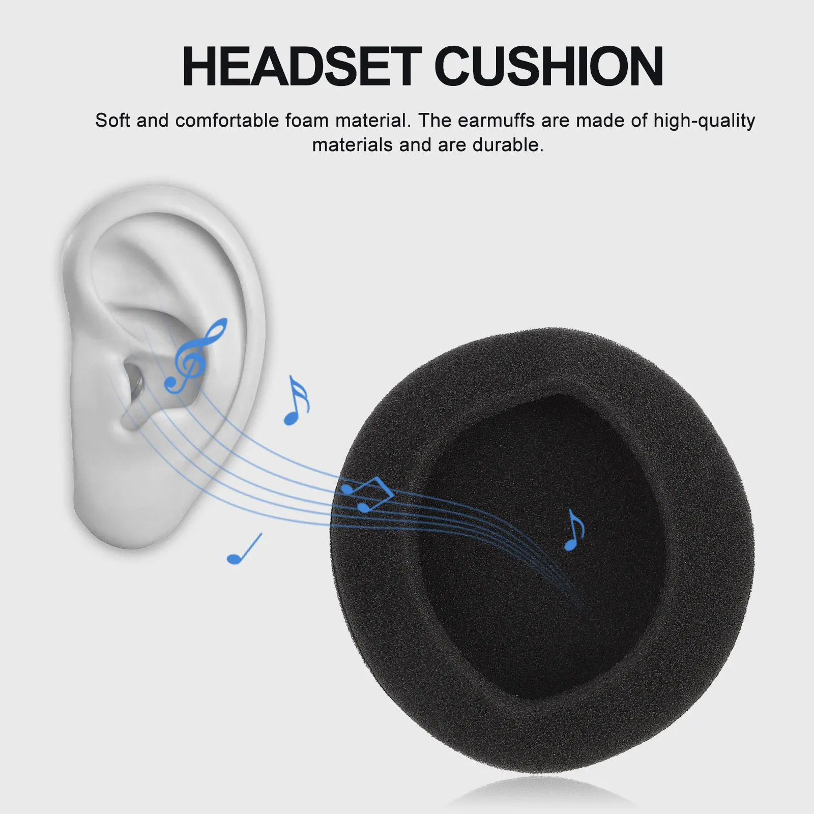 

20pcs Headset Pads Universal Replacement Ear Cushion Comfort Soft High Elastic Earphone For Long Time Use Durable High