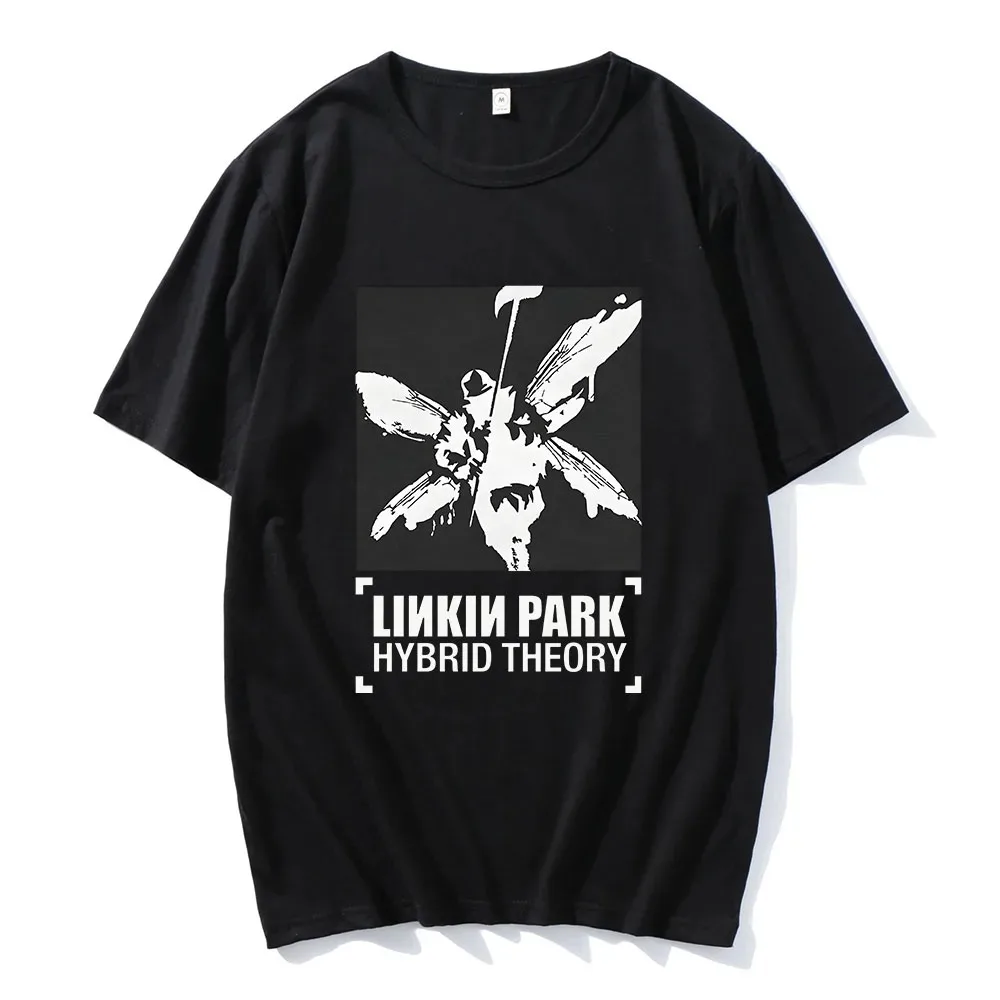 Linkin-Park Band Printing T-shirts Summer Cotton Comfortable Mens Tee-shirt Hip Hop Graphic Print Tshirt Streetwear Harajuku Tee