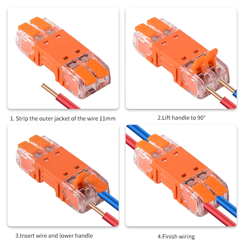 JINH CMK644 Gender-Matched Modular Connector Set Tool-Free Quick Lever Plug And Socket Compact Block 2/5/10Pcs
