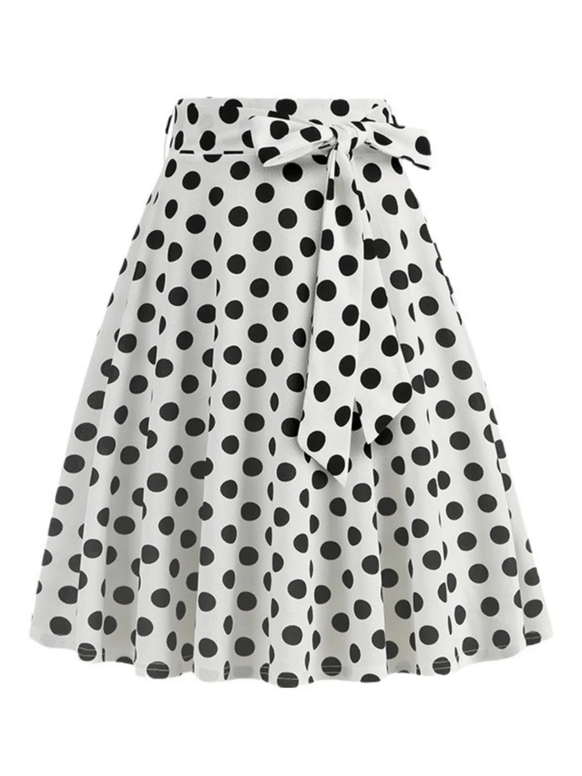 

Юбка трапециевидной формы с высокой талией, сексуальная юбка полной длины с принтом по подолу из полиэфирной ткани для молодых женщин