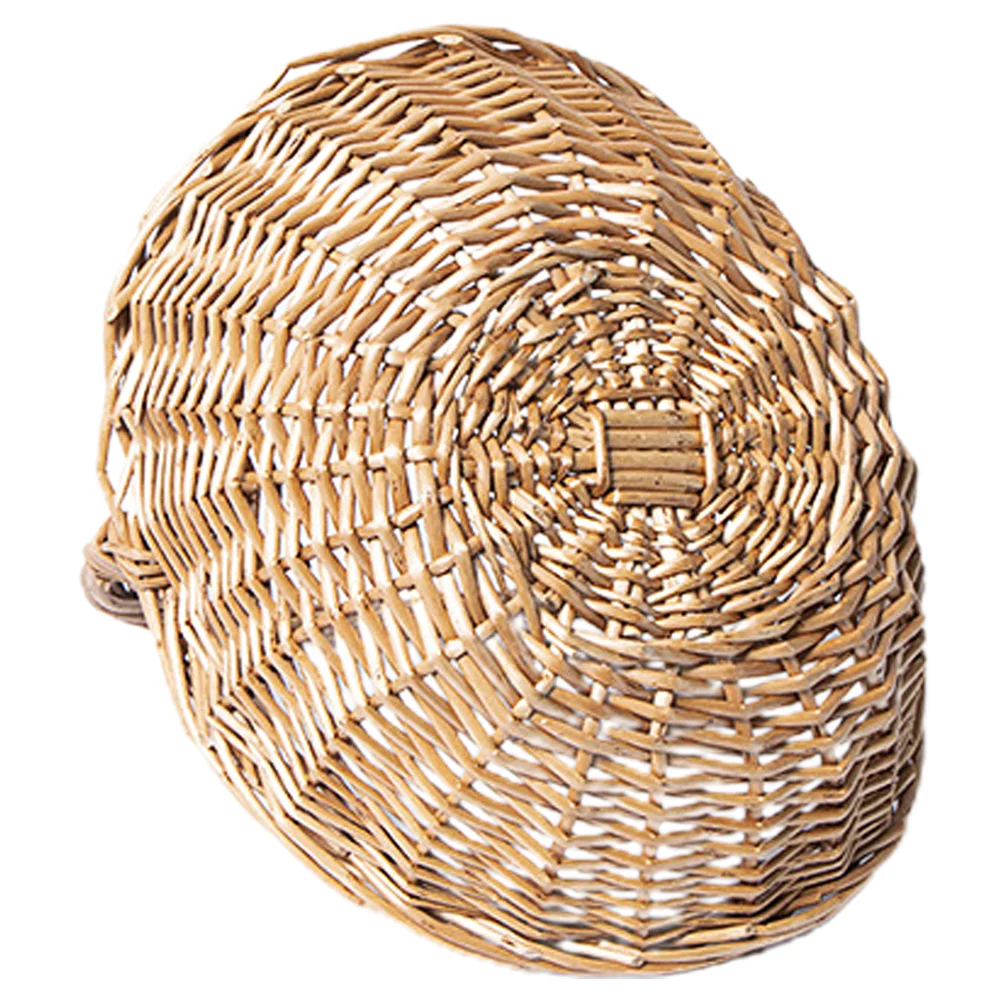 Wicker Picnic Basket Handle Empty Gift Basket Fill Open Top Market Harvest Baskets Garden Fruit Candy Wine Egg Gathering