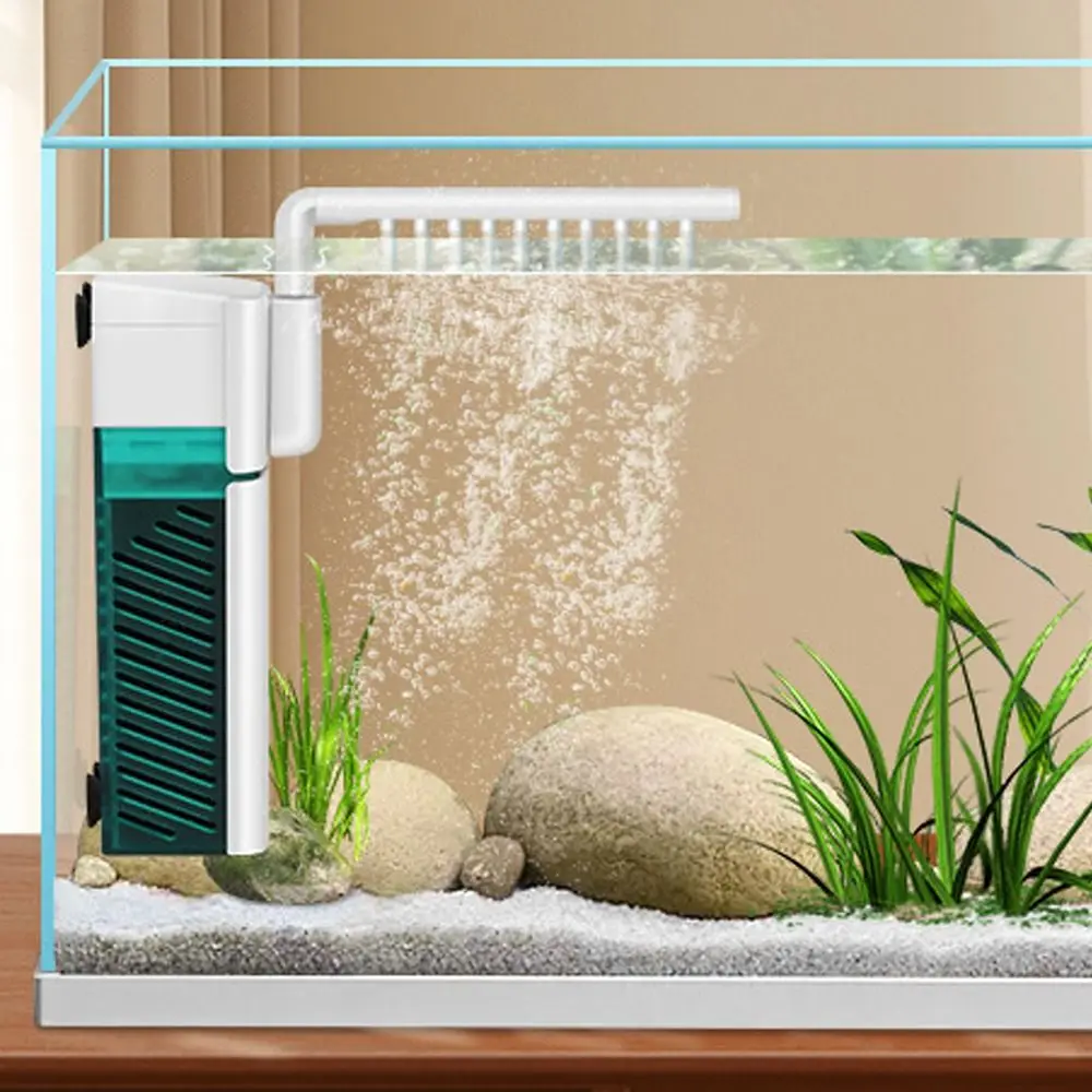 

Adjustable Fish Tank Filter 3-in-1 Water Purification Wall-Mounted Internal Wave Maker Suction Cup Plastic