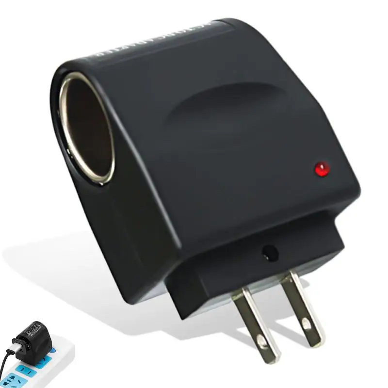 EU 220V To 12V DC Car Power Adapter Socket Converter Car Cigarette Lighter For Automobile Wall Socket Splitter Charger