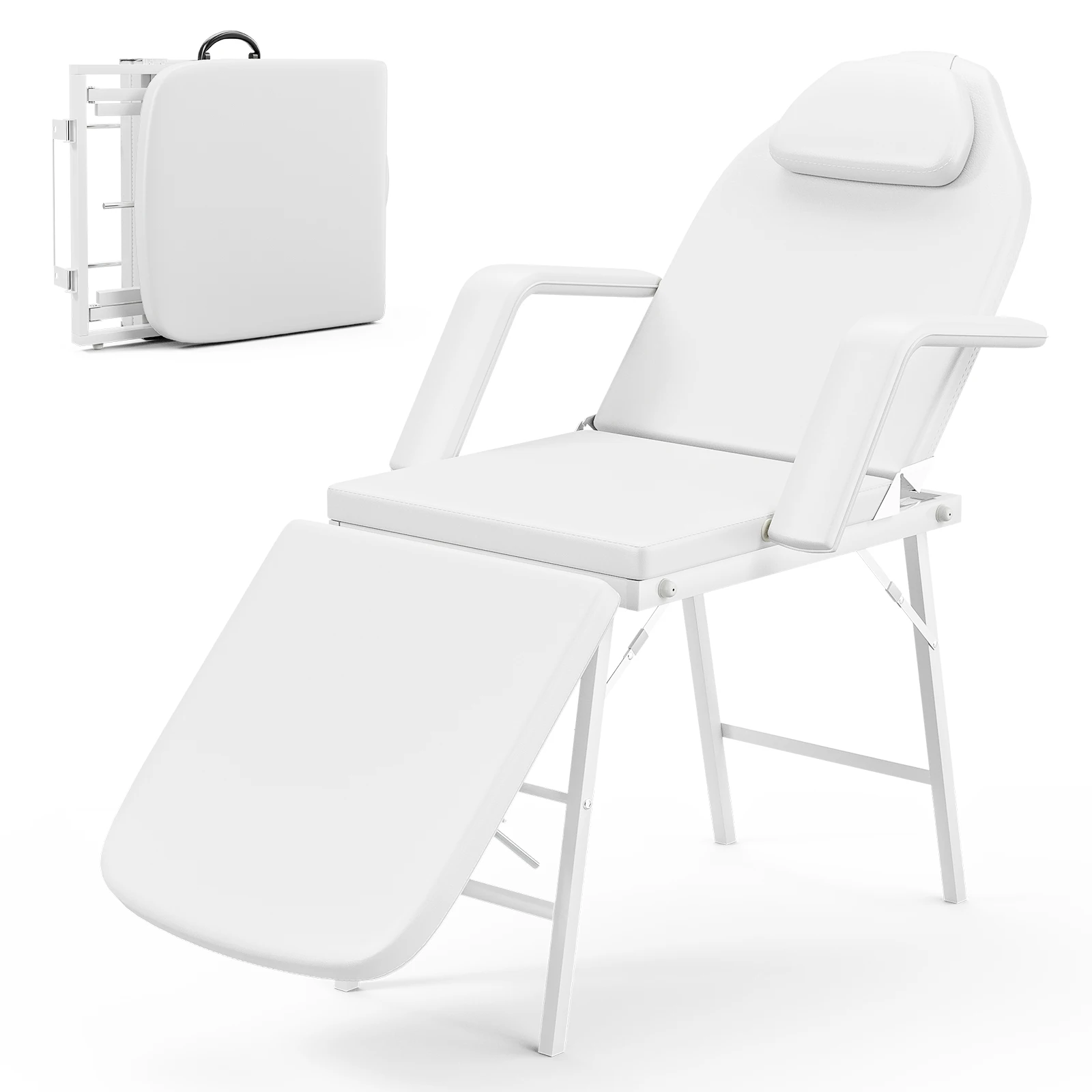 Two Colors Massage Table Beauty Salon SPA Tattoo Bed Facial Chair Foldable Portable for Spa Lash