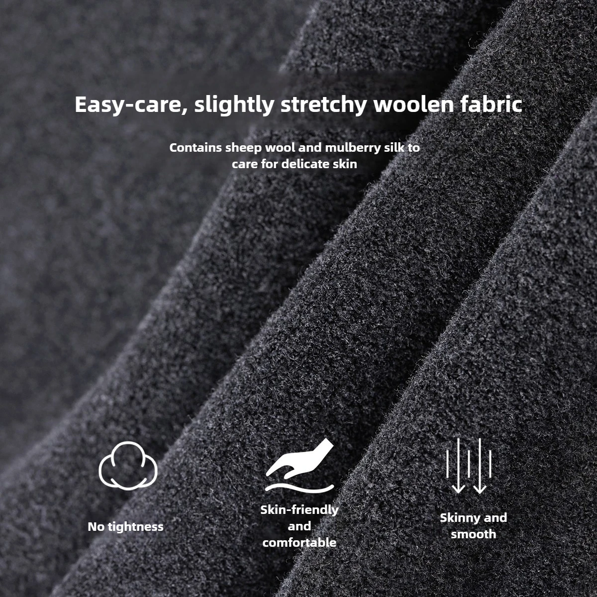 SENTUBILA Simple Woolen Trousers for Woman Casual Solid Straight Pants Autumn Winter 2025 Women's Warm Long Pants 154K58927