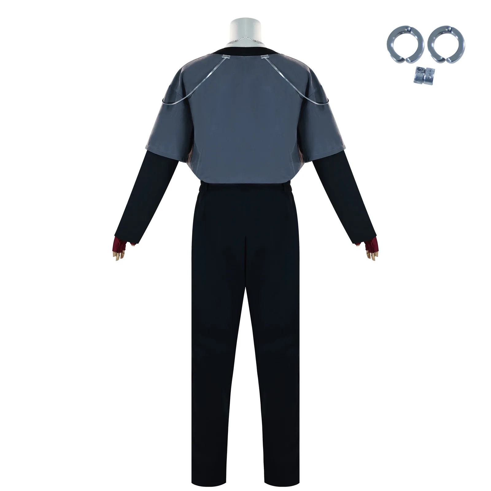 Alien Stage Till R7 Cosplay Costume 2 In 1 Long Sleeve Top Black Pants Full Set Anime R7 Character Outfit With Ear Accessories view 2