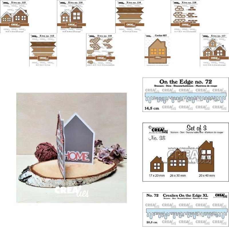 House Has a Chimney and a Triangular Roof Metal Cutting Dies Slimline Essentials Scrap Booking Card Stencil Cut Die for DIY 2026