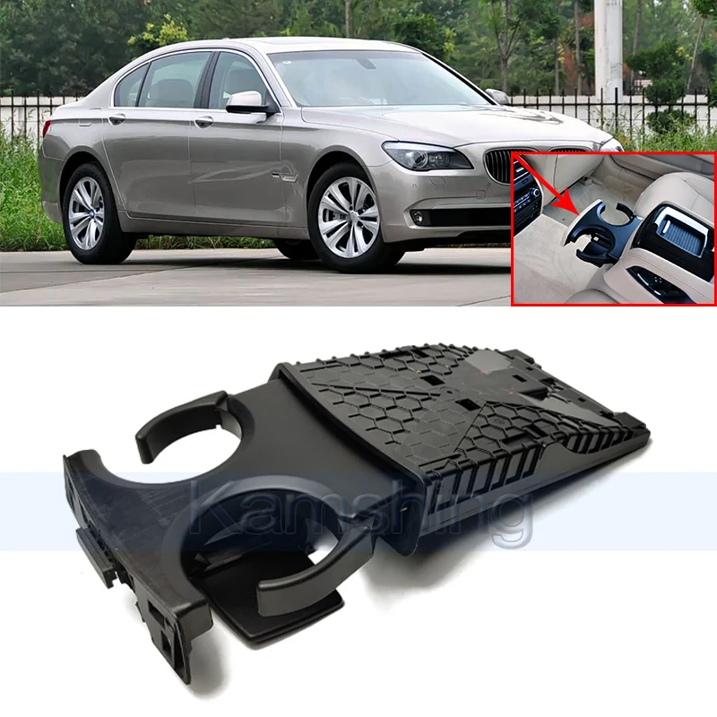 

Kamshing Rear Seat Water Cup Holder For BMW 7 Series 730 740 750 760 2009-2015 Dashboard Armrest Cup Holder Drinks Holder