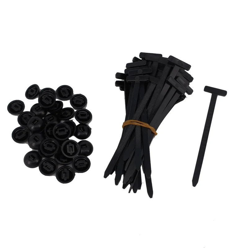 100pcs Nylon Universal Cable Ties Heavy-Duty Self-Locking Zip TiesPin Button Design UV Resistant Car Body Fasteners for Daily