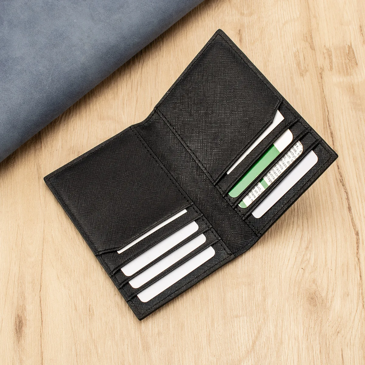 

Luxury Slim Card Wallet for Men Genuine Leather Mini Credit Card Purse Thin Small Bifold Card Holder Wallet Business Man Wallets