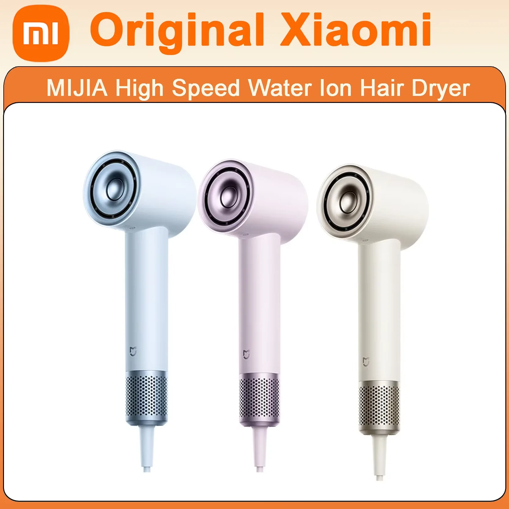 

Original XIAOMI MIJIA Water Ion High Speed Hair Dryer Powerful Drying Performance Intelligent Temperature Control Care