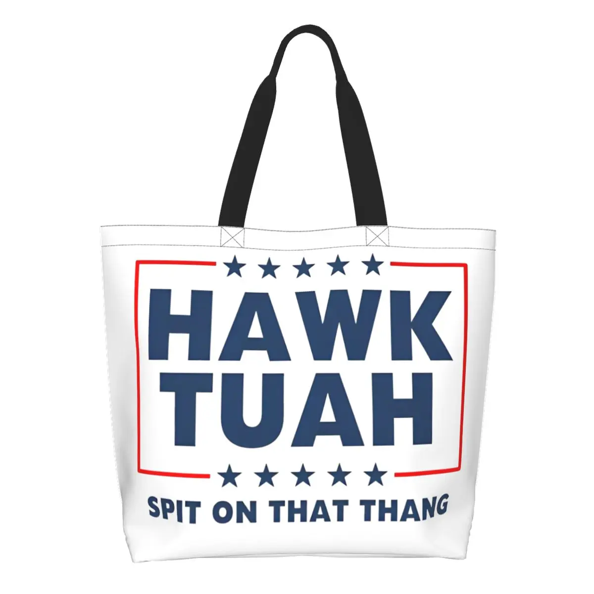 Hawk Tuah Spit On That Thang 2024 bolsas de comestibles de gran capacidad, accesorios, bolsos de mano Ulzzang para mujer