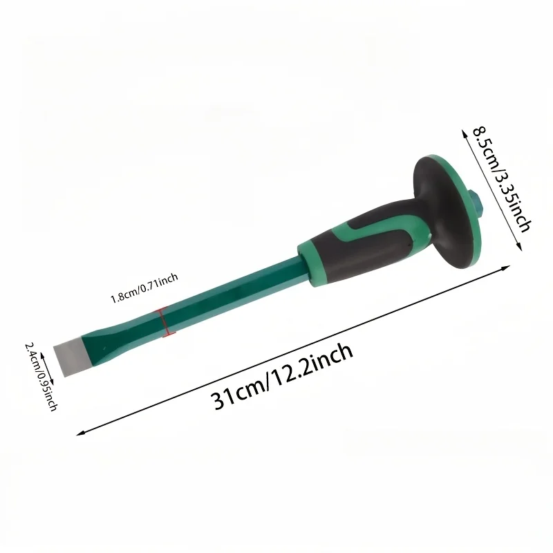 Set di scalpelli per pietra in acciaio al tungsteno da 1 pezzo - Scalpelli piatti/apti per muratura per intaglio di roccia, strumenti per dividere la pietra ultra resistenti
