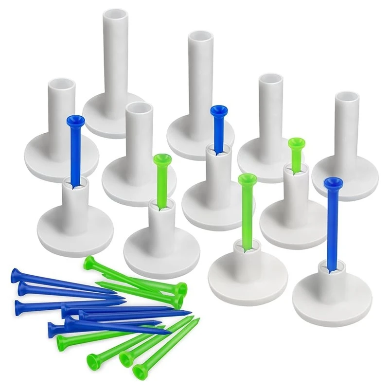 T22C Flexible Golf Tees For Mats-For Driving Range& Indoor Simulators In 6 Mixed Sizes