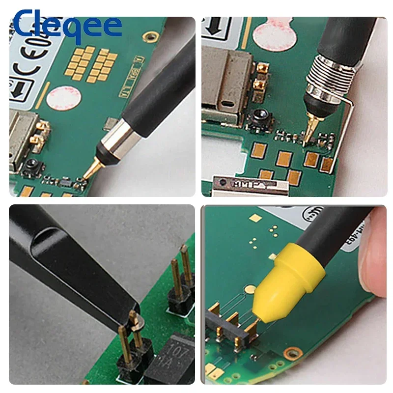 Cleqee P7100 100Mhz BNC Oscilloscope Probe X1/X10การลดทอนป้องกันหมวกปรับความจุ Probes