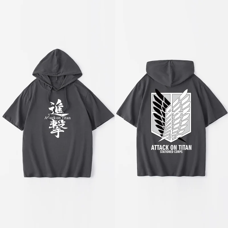 ルーズオーツスベt-irt-atta-on-titan-アニメ周辺物語-エクスフーディー-サマーフレ-スレ-コットン-カジュアル-プリントトップ