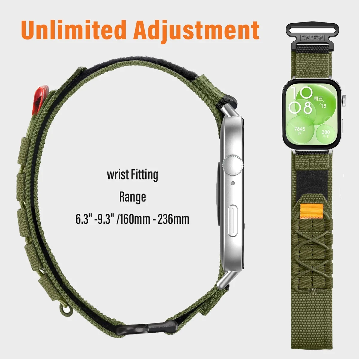 Nylon Loop Strap for Huawei Watch Fit 3 2 1 Band Adjustable Sport Tie Bracelet for Huawei Watch Fit 3 2 Woven Wristband Correas