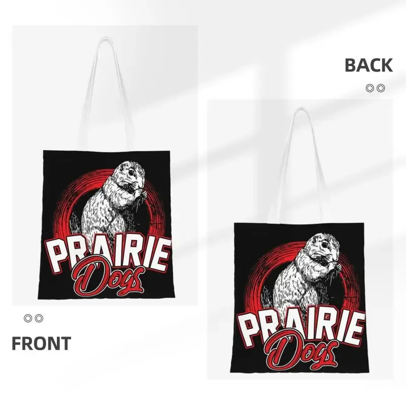 Prairie Dog Animal North America Grocery Shopping Tote Bag Women Fashion Canvas Shopper Shoulder Bags Large Capacity Handbags