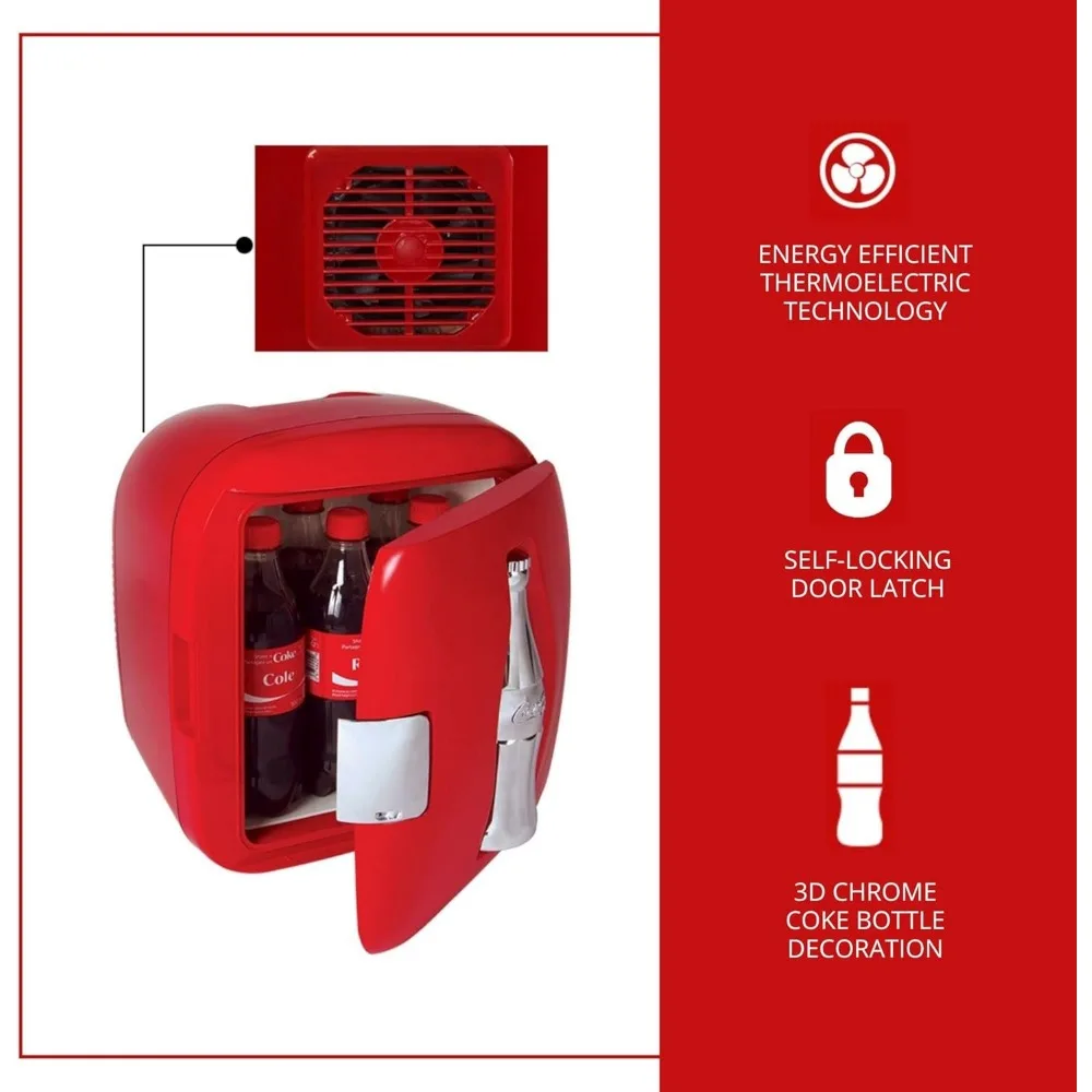 HAOYUNMA12 Can AC/DC Cube enfriador eléctrico por Koolatron, Rojo