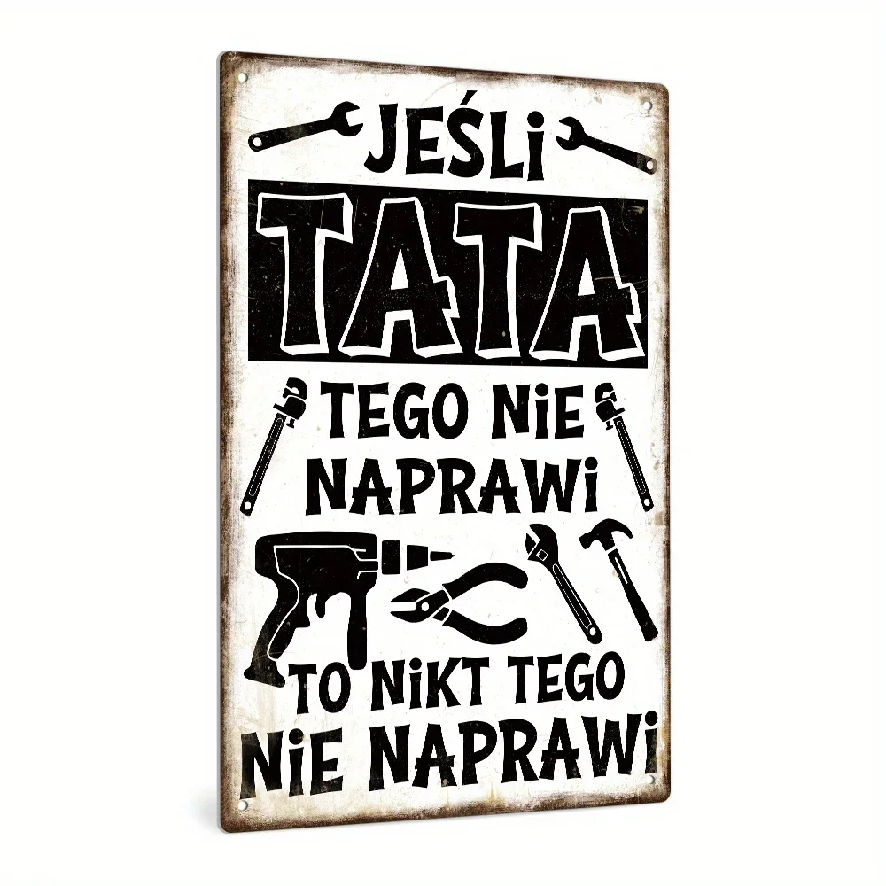 Putuo Decoration 1-Piece Polished Vintage Metal Sign, 