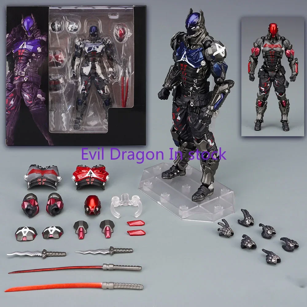 In Stock 17cm Yamaguchi 024 Action Figure Batman Arkham Knight Articulated Model PVC Toy Gift Set