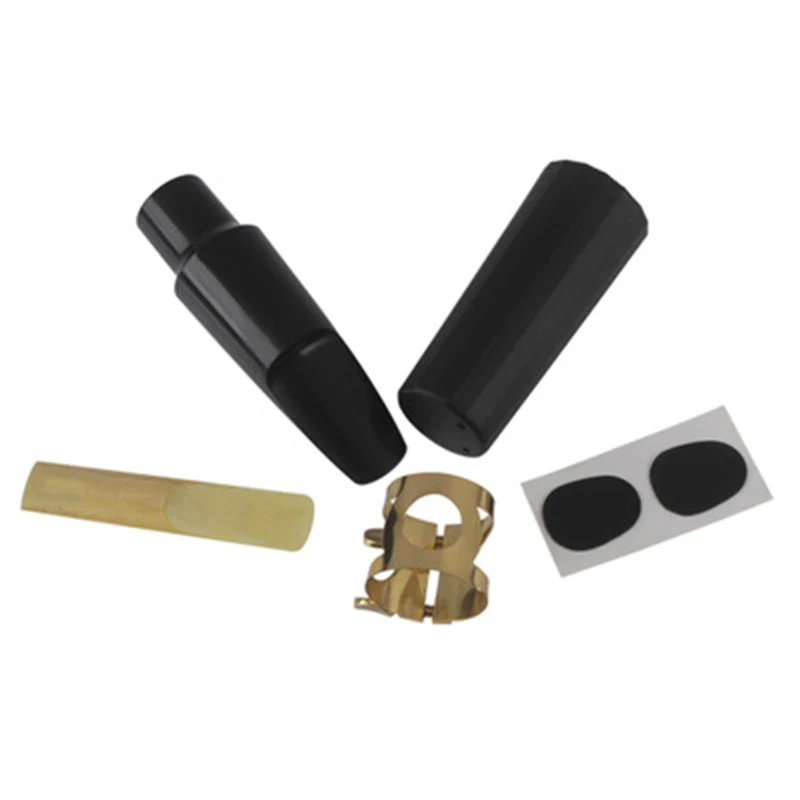 Ligature Professional 12.8*12*3mm Cover Airtight Metal Clips Saxophone Mouthpiece Reed Tooth Pads 5pcs Plastic