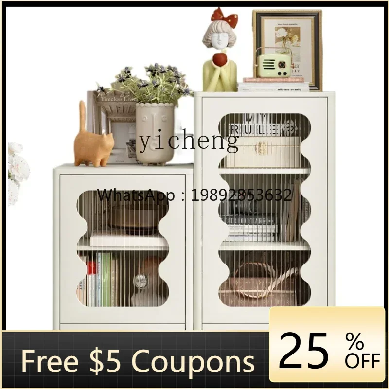 Cream Style Small Sideboard Cabinet Living Room Sofa Side Cabinet Wall Side Storage Storage Cabinet
