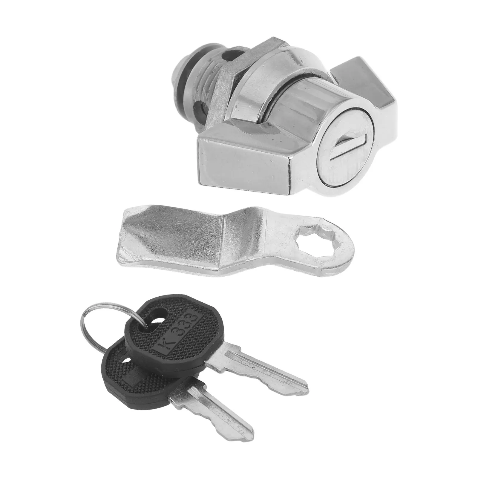 1Set Cabinet Locks Zinc Alloy T-Handle Secure Lock for Letter-Box Drawer Rv Truck Storage 20x22mm Cutout 90 Degree Rotation