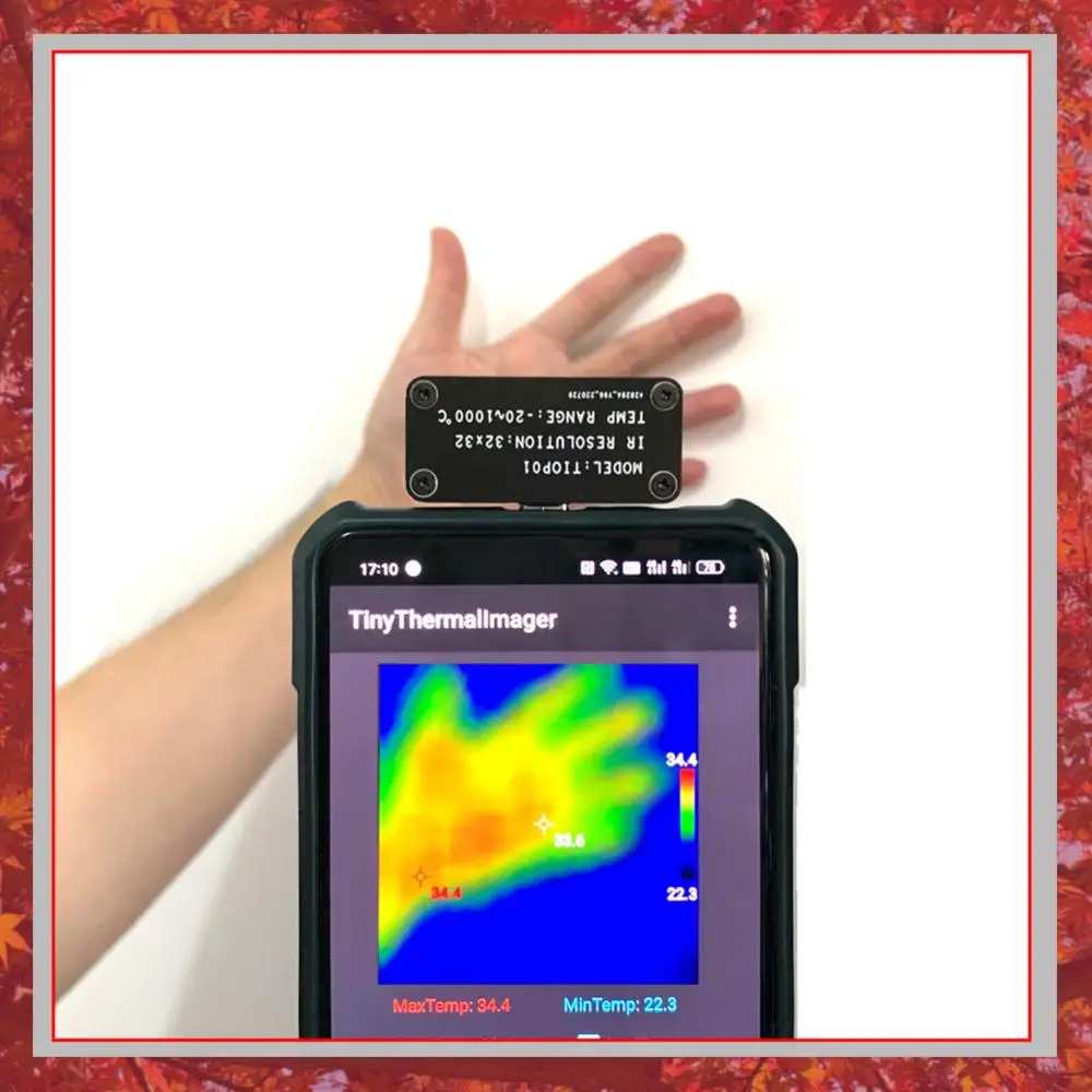 TIOP01 32x32 Thermal Imager Night Vision Infrared Imaging Camera Temperature Measurement for Android TypeC Circuit Repair Tool