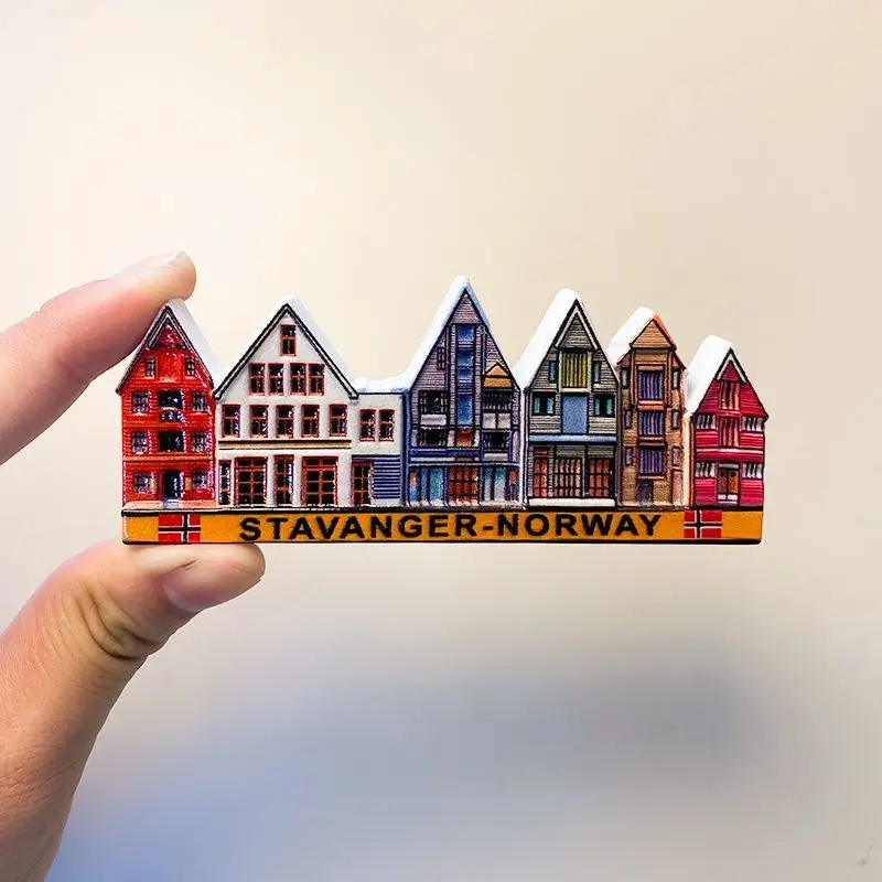 

Norwegian Specialty Souvenirs Fridge Magnets Travel Memorabilia Crafts Decorations 3D Resin Magnets