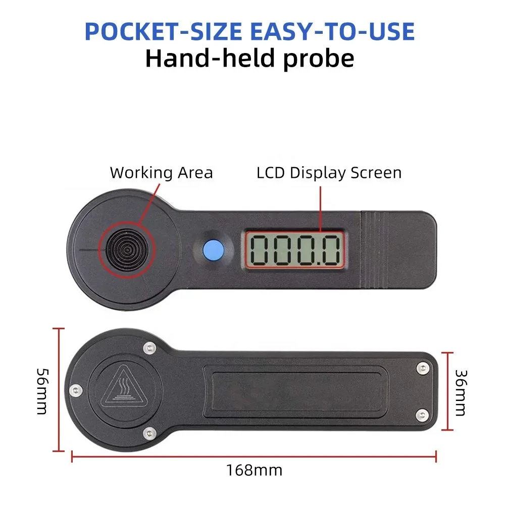 HLP-200B Handheld CO2 Laser Tube Dynamometer Power Meter 0-200W For Reci Yonlgli Laser Tube Engraving Cutting Machine