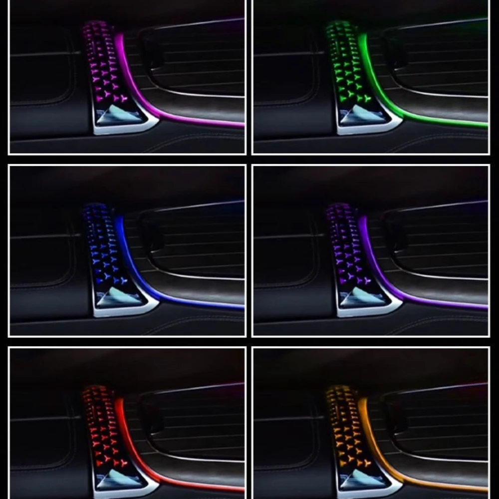 64 Colors For Mercedes Benz E Class C260L GLC300L GLC Central Control Saddle Light Armrest Box Car Interior Atmosphere Lamp