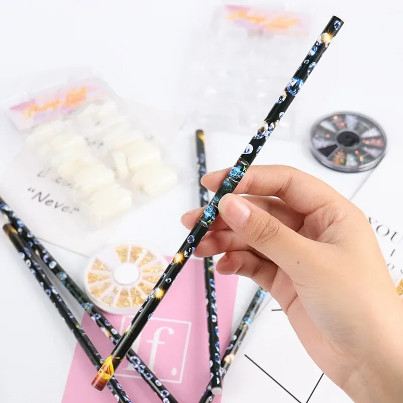 3/6 Pcs Nail Dotting Tools Rhinestones/Gems Picking Stick Wax Pencil Professional Picker Pen Nail Art Decor Dotting Pens Tools