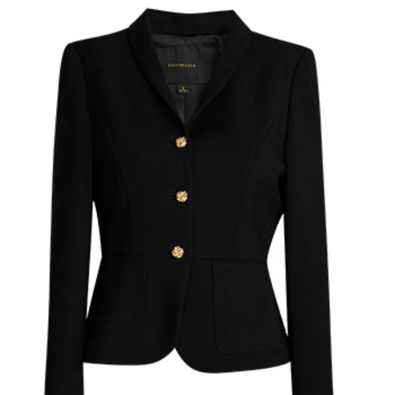 Jacket Blazer Woman Crop Clothes Slim Outerwears Short Solid Coats for Women Black Trend 2024 New in Korean Popular Clothes Sale