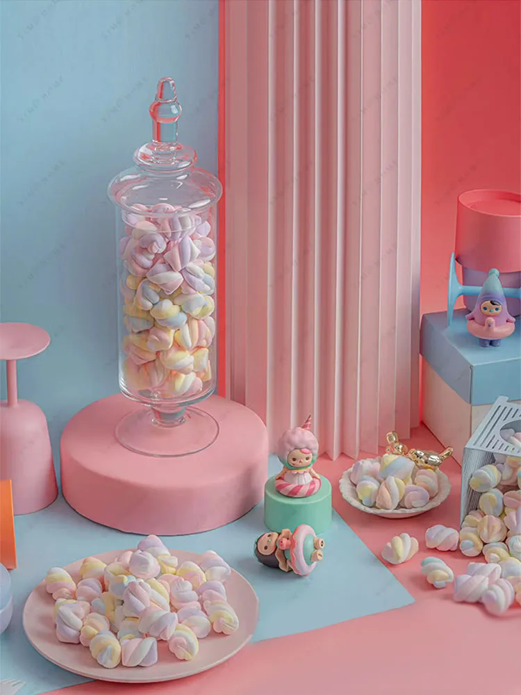 5 stücke Simulation Marshmallow Flache Rückseite Cabochon Gefälschte Süßigkeiten Künstliche Lebensmittel Dessert Dekor Leben Wie Home Dekoration Hohe Qualität – Detail 3
