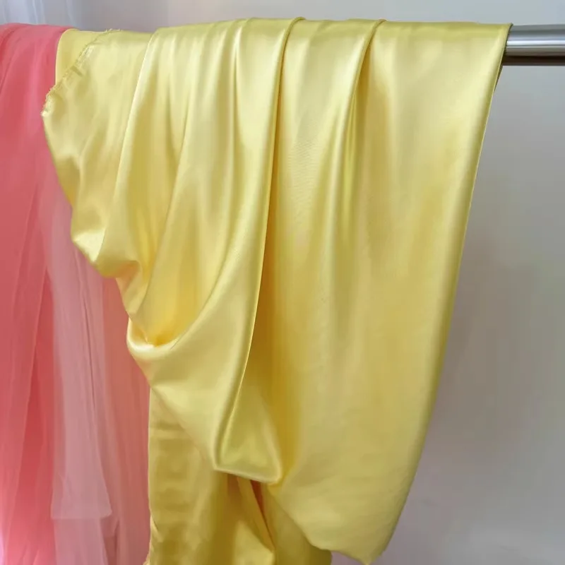 Smooth Soft Satin Lining Fabric Fuchsia Burgundy Deep Red Caramel Wedding Decoration Backdrop Draping DIY Sew Couture Material