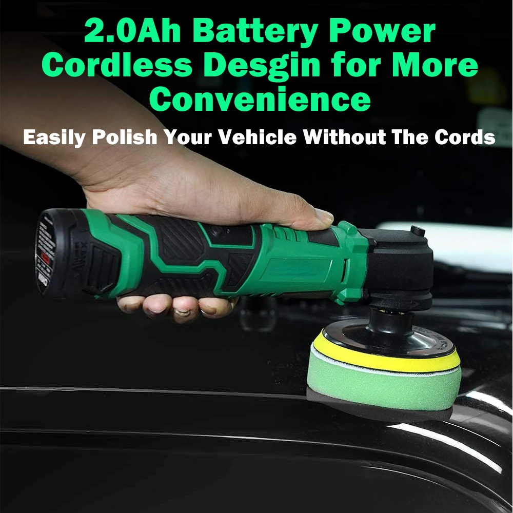 Cordless Mini Polisher Car Polishing Machine 3000rpm 12V Electric Cars Polish Machines Adjustment Speed Auto Detailing Tool