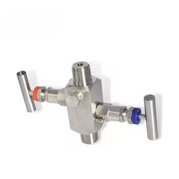 Stainless Steel 316 Blocking Exhaust Valve Manifold NPT External Threaded Needle Valve 6000psi Pneumatic Instrument Manifold Gas