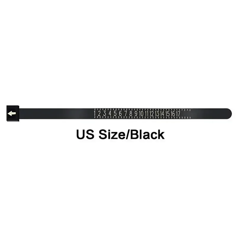 Ring Sizer Tool US EU Size Guide Weiß Schwarz Ehering Finger Gauge für die Schmuckherstellung Messung – Detail 5