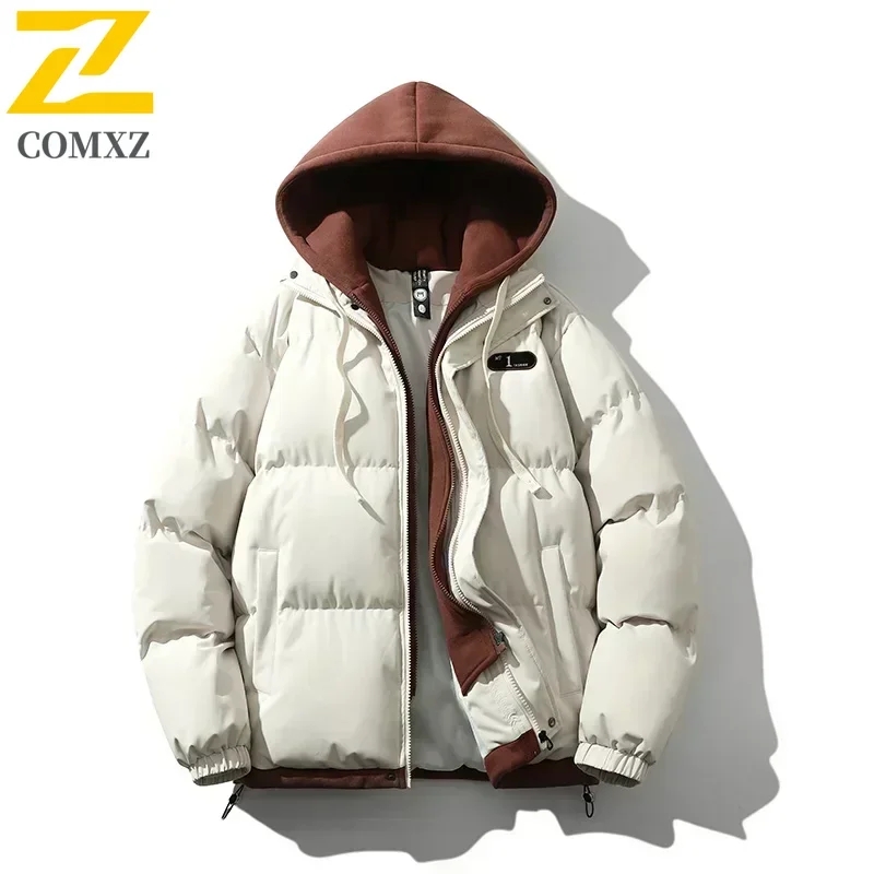 2025 New Winter Jacket Mens Womens Korean Student Thickened Warm Cotton Padded Coat Outdoor Ski Suit Windproof Puffer Jacket Ski