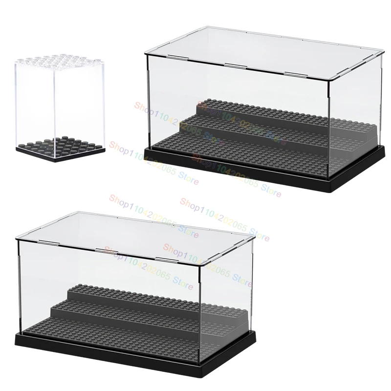 

Display Box Container Dustproof Transparent Cover Accessory Base Set City DIY Model Building Blocks Bricks Toy For Children Gift