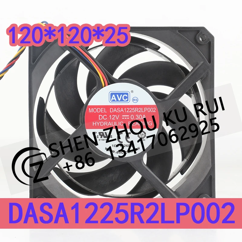 

Вентилятор охлаждения AVC 12V 0.30A AC EC 12025 12CM DASA1225R2LP002 с контролем температуры, высоким объемом воздуха и бесшумной работой