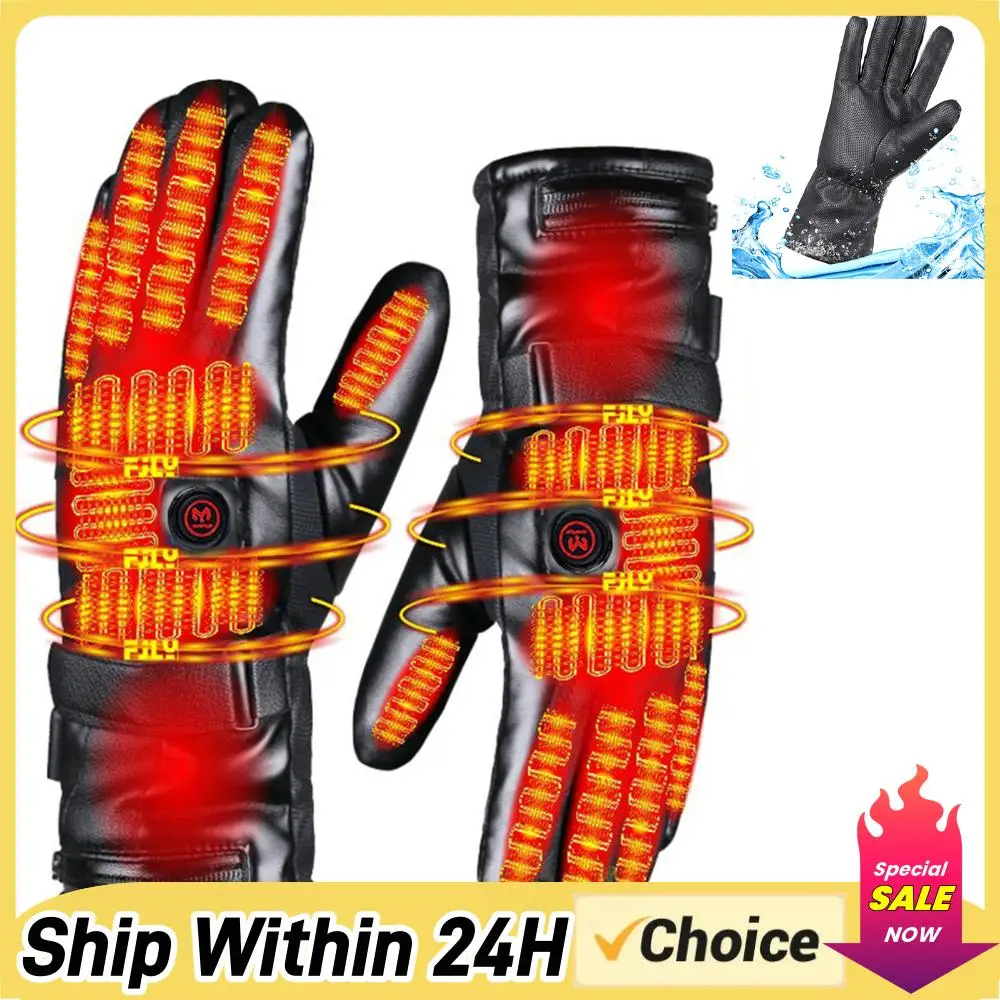 

Перезаряжаемые перчатки с подогревом, 3 температурных режима, водонепроницаемые электрические зимние перчатки, грелки для рук для езды на велосипеде, катания на лыжах, пеших прогулок