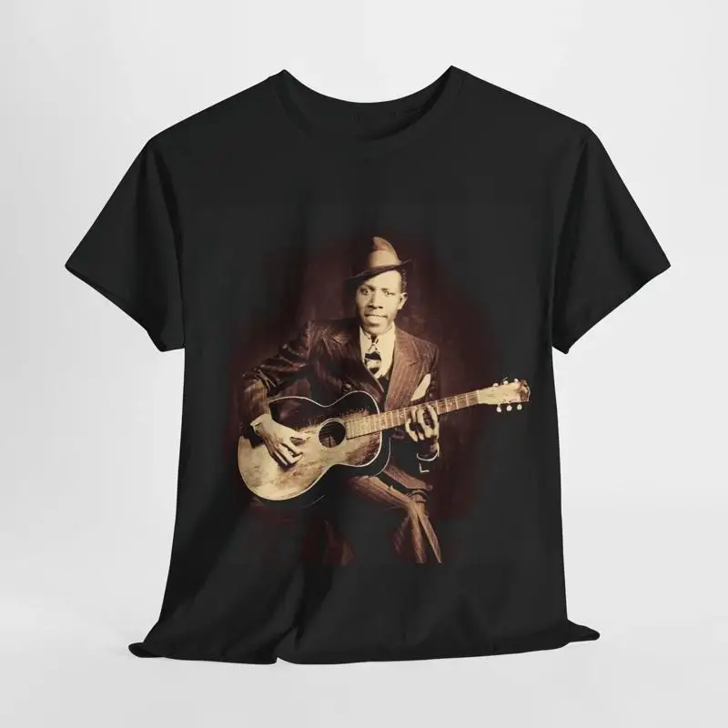 Robert Johnson Sepia Portrait Suit Guitar T-Shirt